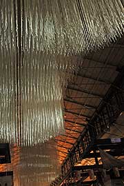 Multimedia-Installation Clouds von Michael Peter Pendry verwandelt Schrannenhalle am Abend in den „Himmel der Bayern“ (©Foto:Martin Schmitz)
